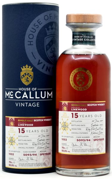 Linkwood 15 Jahre 2007/2022 Ruby Port Cask House of McCallum 50,5% vol.