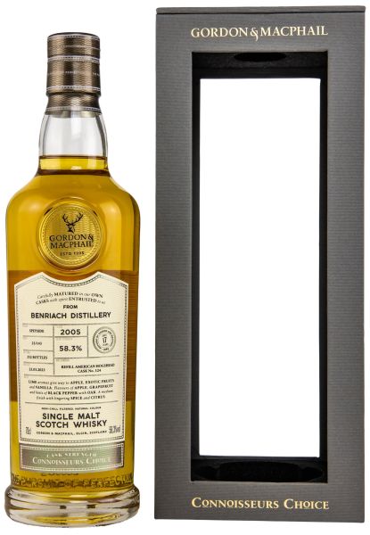 Benriach 17 Jahre 2005/2023 Gordon & MacPhail Cask Strength 58,3% vol.
