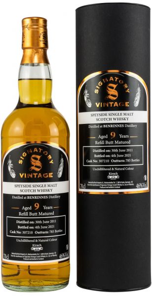 Benrinnes 9 Jahre 2011/2021 Signatory Vintage Un-Chillfiltered for Germany #307210