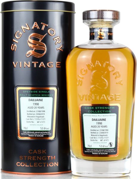 Dailuaine 21 Jahre 1998/2019 Signatory Vintage Cask Strength Collection #11370+11371 53,6% vol.