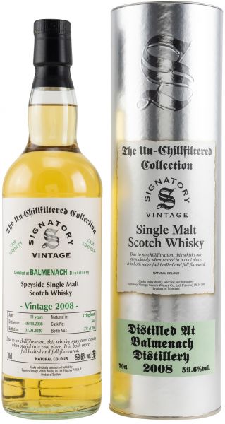 Balmenach 2008/2020 Signatory Vintage Cask Strength for Germany 59,6% vol.