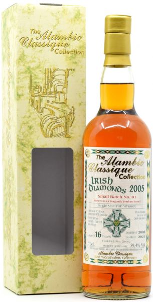 Irish Diamonds 16 Jahre 2005/2021 Batch No. 1 Burgundy Wine Cask Alambic Classique 59,4% vol.