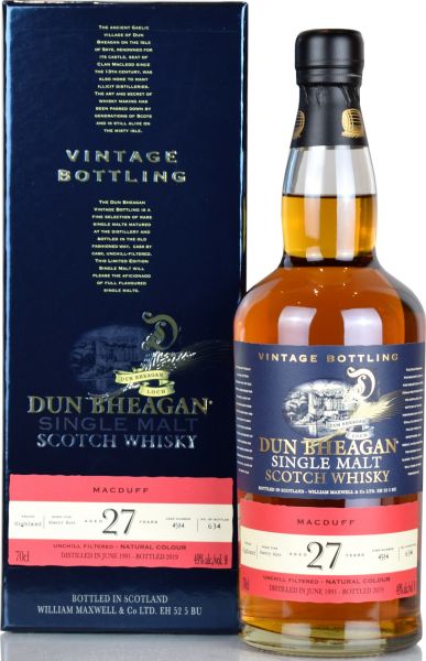 MacDuff 27 Jahre 1991/2019 Sherry Butt Dun Bheagan 49,0% vol.