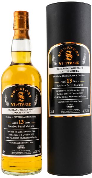 Fettercairn 13 Jahre 2006/2020 Signatory Vintage Un-Chillfiltered for Germany #107677