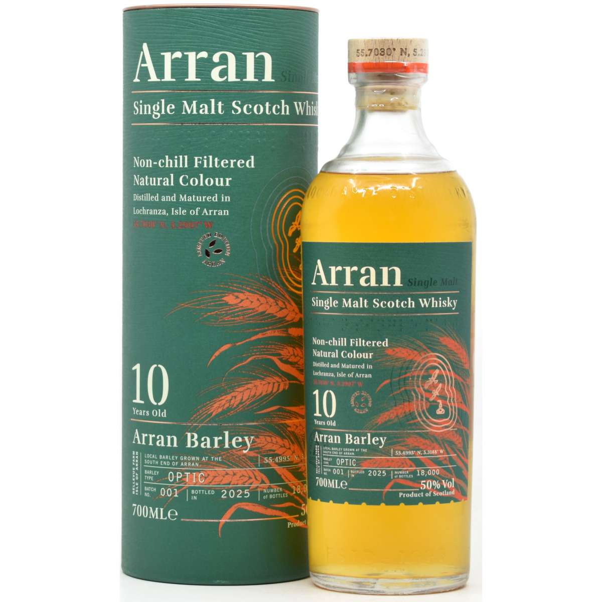 Arran 10 Jahre Local Arran Barley Batch #001 2025 50% vol. - hier ...