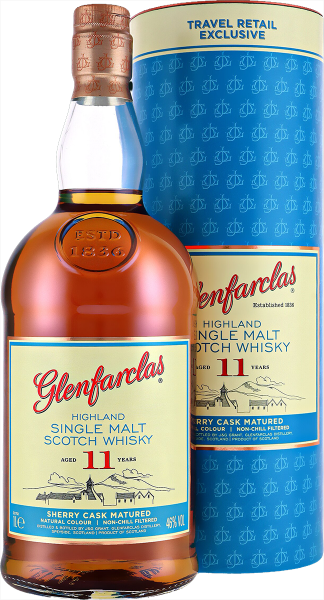 Glenfarclas 11 Jahre Sherry Cask Travel Retail 1,0 l 46% vol.