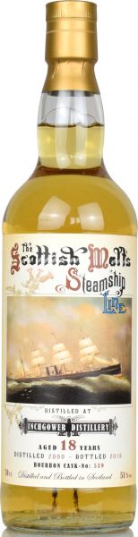 Inchgower 18 Jahre 2000/2018 Jack Wiebers Scottish Malt's Steamship Line 51,0% vol.