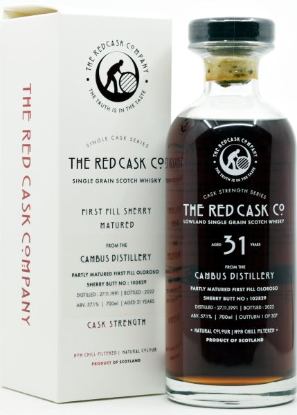 Cambus 31 Jahre 1991/2022 1st Fill Sherry Cask Red Cask Company 57,1% vol.