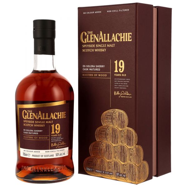 GlenAllachie 19 Jahre Ex-Solera Sherry Cask Masters of Wood 50% vol.