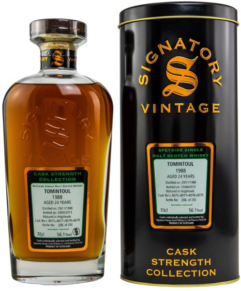 Tomintoul 24 Jahre 1988/2013 Sherry Cask Signatory Vintage Cask Strength Collection 56,1% vol.