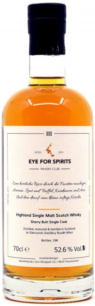 Ruadh Mhor 2010/2021 Sherry Cask EYE FOR SPIRITS WHISKY CLUB 52,6% vol.