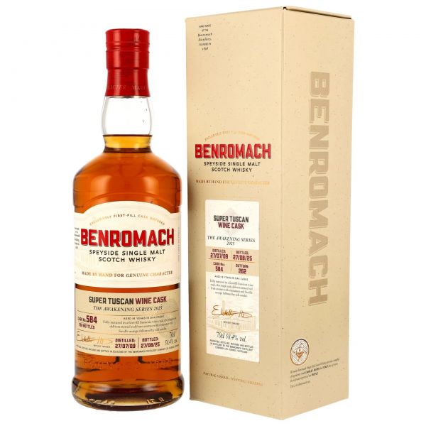 Benromach 16 Jahre 2009/2026 1st Fill Super Tuscan Wine Cask #584 58,4% vol.