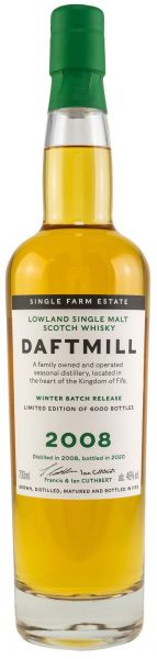 Daftmill 2008/2020 Winter Batch Release 46% vol.