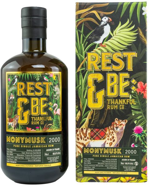 Monymusk 2000/2022 Pure Single Jamaican Rum Single Cask #9582 Rest &amp; Be Thankful 66,6%vol.