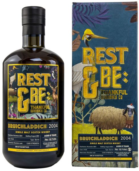 Bruichladdich 17 Jahre 2004/2022 Bourbon Cask #1433 Rest & be Thankful 52,1% vol.