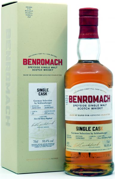 Benromach 2011/2023 1st Fill Sherry Single Cask #23 German Selection 58,6% vol.