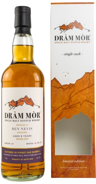 Ben Nevis 8 Jahre 2012/2021 1st Fill Palo Cortado Cask Dram Mor 56,7% vol.