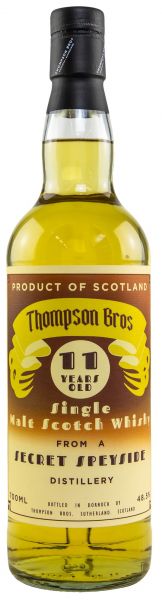 Secret Speyside 11 Jahre 2011/2023 Sherry Cask Thompson Bros 48,5% vol.