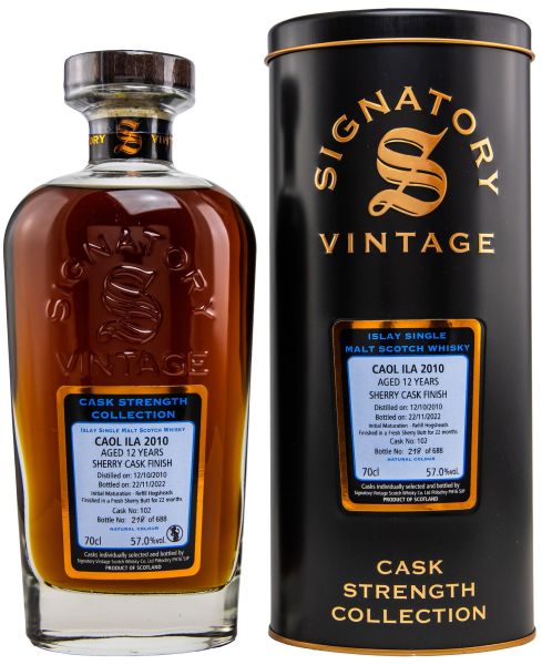 Caol Ila 12 Jahre 2010/2022 Sherry Signatory Cask Strength Collection #102 57% vol.