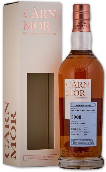 Royal Brackla 12 Jahre 2008/2020 Oloroso Sherry Cask Carn Mor Strictly Limited 47,5% vol.