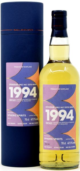 Springbank 27 Jahre 1994/2022 Refill Sherry Cask Spheric Spirits 47,1% vol.
