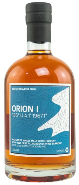 Orion I 2010/2021 1st Fill Bordeaux Barrique Scotch Universe 52,4% vol.