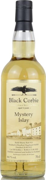 Mystery Islay 8 Jahre 2012/2020 Black Corbie 58,7% vol.