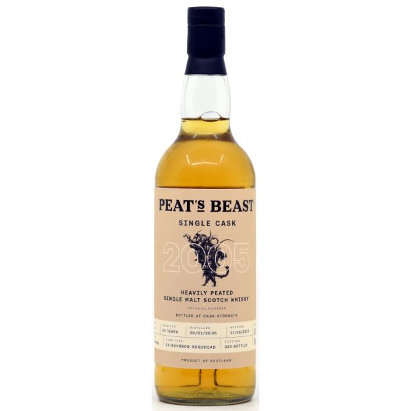 Peat&#039;s Beast 20 Jahre 2005/2025 Ex-Bourbon Single Cask #5010 53,4% vol.