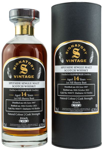 Glenburgie 14 Jahre 2007/2021 Signatory Vintage Ibisco Decanter #900079 62,2% vol.