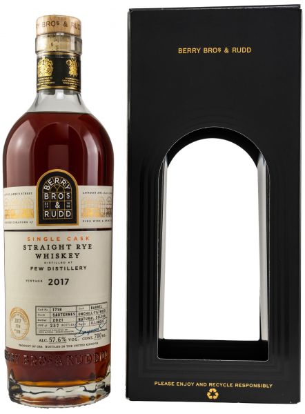 FEW Rye 2017/2021 Sauternes Cask Berry Bros. &amp; Rudd #1718 57,6% vol.