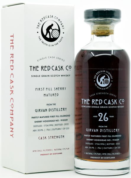 Girvan 26 Jahre 1996/2022 1st Fill Sherry Cask Red Cask Company 50,9% vol.