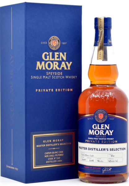 Glen Moray 2004/2018 Master Distiller&#039;s Selection Chenin Blanc Single Cask #340 46% vol.