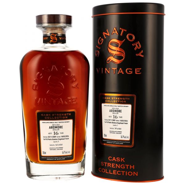 Ardmore 16 Jahre 2009/2026 1st Fill PX Sherry Signatory Vintage #1 56,7% vol.