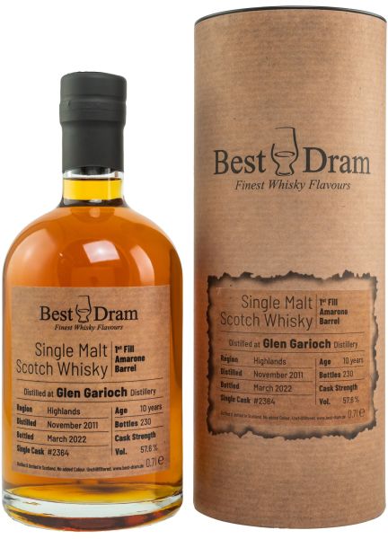 Glen Garioch 10 Jahre 2011/2021 1st Fill Amarone Best Dram 57,6% vol.