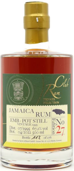 Jamaika Rum (EMB) 26 Jahre 1992/2022 Rum Club Private Edition 27 67,1% vol.