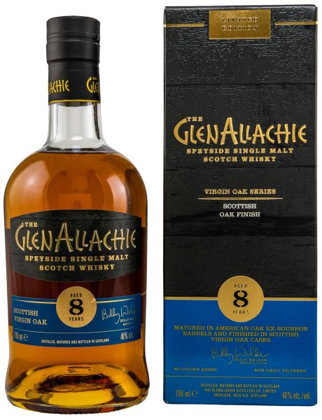 Glenallachie 8 Jahre Scottish Oak Finish Virgin Oak Series 48% vol.