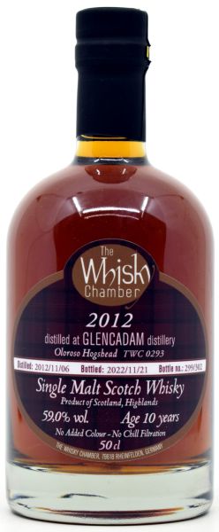 Glencadam 10 Jahre 2012/2022 Oloroso Sherry Cask The Whisky Chamber 59% vol.
