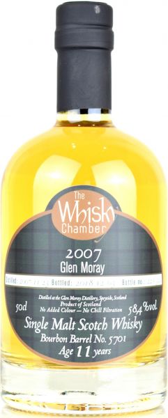 Glen Moray 11 Jahre 2007/2019 The Whisky Chamber 58,4% vol.