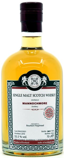 Mannochmore 12 Jahre 2010/2022 Malts of Scotland 55,5% vol.