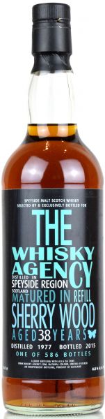 Speyside Region 38 Jahre 1977/2016 Sherry Wood The Whisky Agency 46,8% vol.