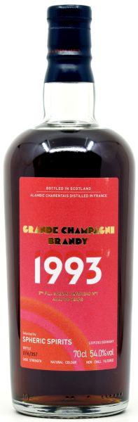 Brandy Grande Champagne Cru 28 Jahre 1993/2022 Sherry Cask Spheric Spirits 54% vol.