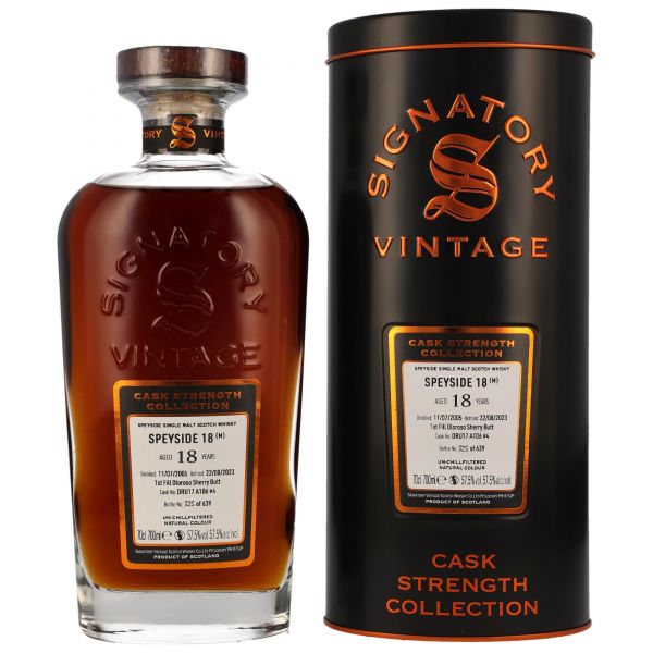 Speyside (M) 18 Jahre 2005/2023 Sherry Cask Signatory Cask Strength Collection #4 57,5% vol.