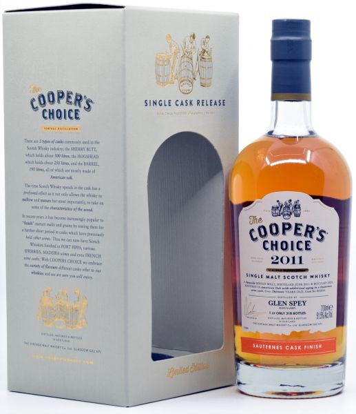 Glen Spey 2011/2024 Sauternes Cask Cooper's Choice 51,5% vol