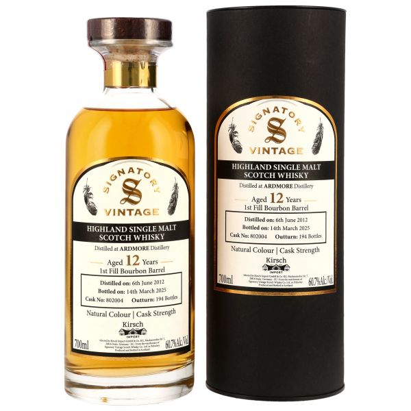 Ardmore 2012/2025 1st Fill Bourbon Barrel #802004 Signatory Vintage for germany 60,7% vol.