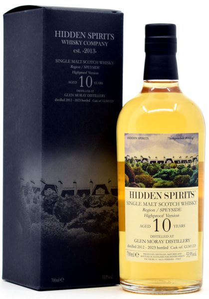 Glen Moray 10 Jahre 2012/2023 Hidden Spirits Highproof 53,9% vol.