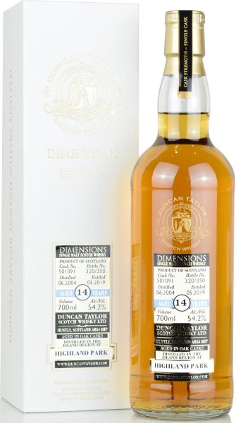 Highland Park 14 Jahre 2004/2019 Duncan Taylor Dimensions 54,2% vol.