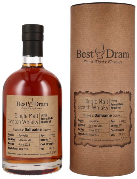 Dailuaine 11 Jahre 2011/2023 1st Fill Amontillado Cask Best Dram 58,4% vol.