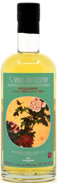 Williamson 2012/2022 Sherry Cask S-Spirits Shop Selection Flowers Label 54,1% vol.