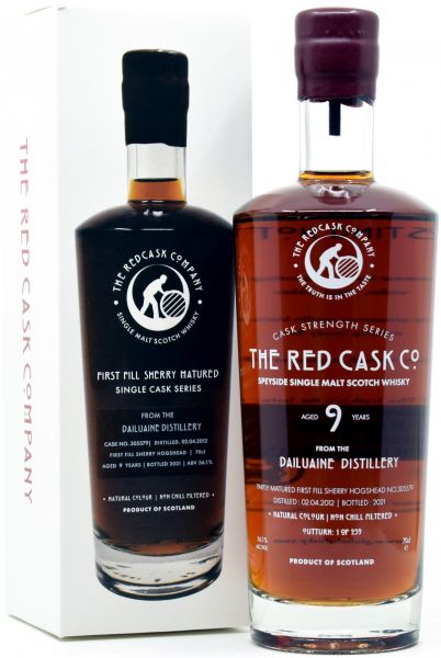 Dailuaine 9 Jahre 2012/2021 1st Fill Sherry Cask Red Cask Company 56,1% vol.