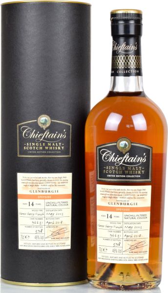 Glenburgie 14 Jahre 2003/2018 Oloroso Sherry Finish Chieftain's 46,0% vol.